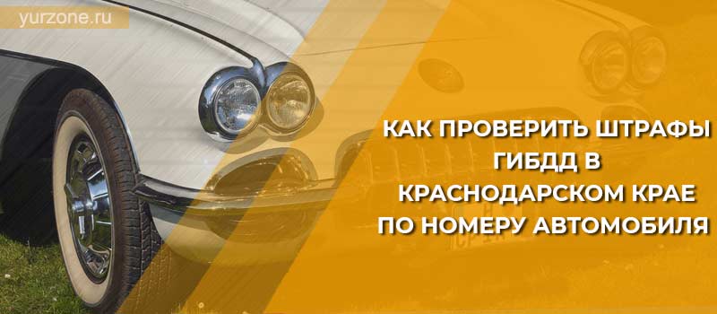 Как проверить штрафы ГИБДД в Краснодарском крае по номеру автомобиля